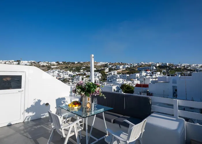 Mykonos Town Aura Panorama With Private Terrace Apartment *