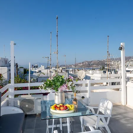 Mykonos Town Aura Panorama With Private Terrace Appartamento Megali Ammos (Mykonos)