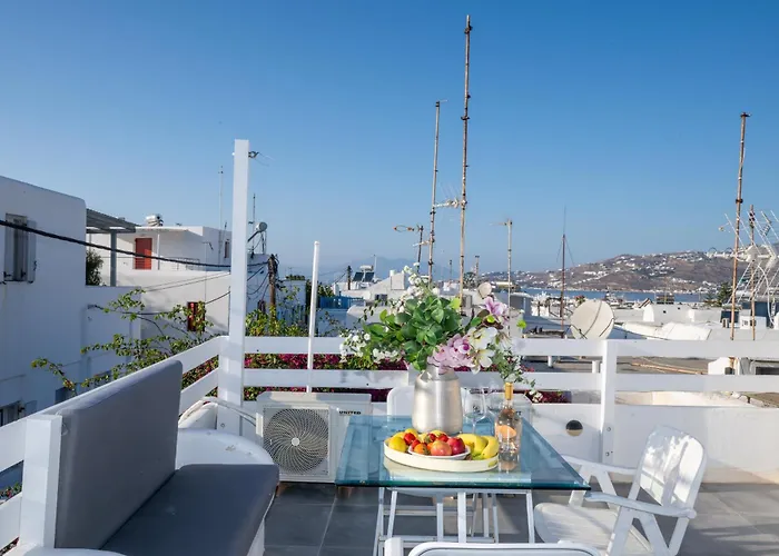 Mykonos Town Aura Panorama With Private Terrace * Megali Ammos (Mykonos)