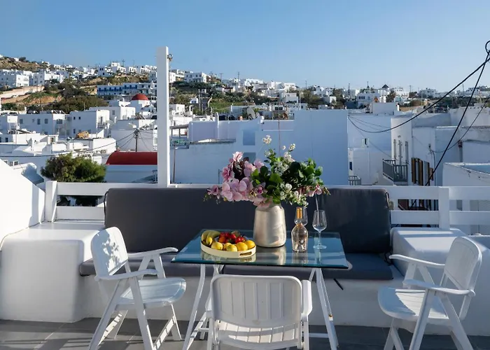 Mykonos Town Aura Panorama With Private Terrace Appartement *