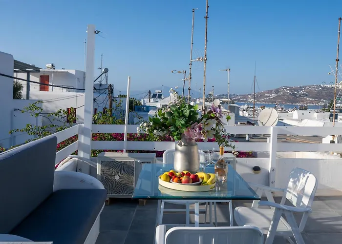 Mykonos Town Aura Panorama With Private Terrace * Megali Ammos (Mykonos)