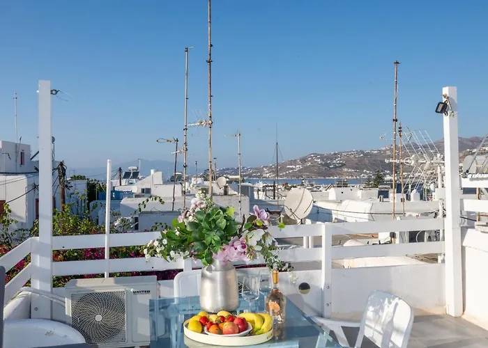 Mykonos Town Aura Panorama With Private Terrace Appartement Megali Ammos (Mykonos)